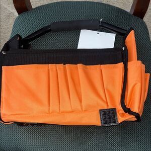 Unbranded Tool Bag Collapsible Organizer 14 Pockets Handle Orange Size OS NWT